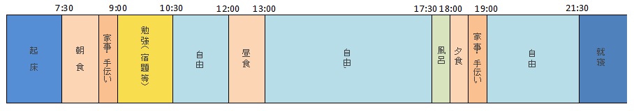 小学5年生　夏休み　スケジュール
